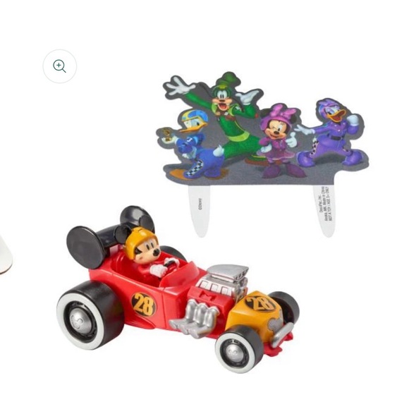 Mickey Mouse Racing Car Cake Topper Set New In Package - Picture 2 of 5